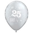 thumbnail image 1 of LOONBALLOON Anniversary Balloons, 11″ 25-A-ROUND - SILVER, 1 of 1