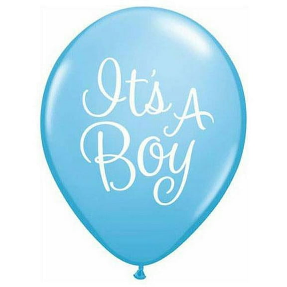 LOONBALLOON Baby Boy Balloons, 11″ IT'S A BOY CLASSY SCRIPT