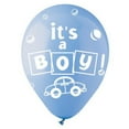 thumbnail image 1 of LOONBALLOON Baby Boy Balloons, 12″ BOY LIGHT BLUE (6 PK), 1 of 1