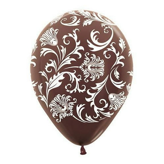 LOONBALLOON Bachelorette Balloons, 11 DAMASK - METALLIC CHOCOLATE