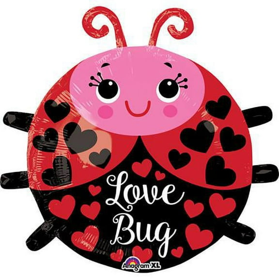 LOONBALLOON Birthday Bugs-Butterflies Balloons, 18 CUTIE LOVE BUG