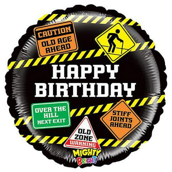 LOONBALLOON Birthday-over-the-hill Balloons, 21″ MIGHTY OLD AGE SIGNS