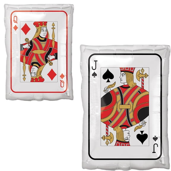 LOONBALLOON Casino Balloons, 17 ROLL THE DICE JACK & QUEEN
