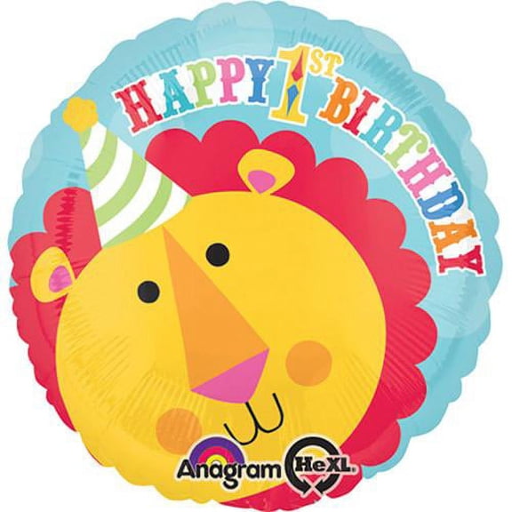 LOONBALLOON Circus Balloons, 18 LION 1ST BIRTHDAY CIRCUS