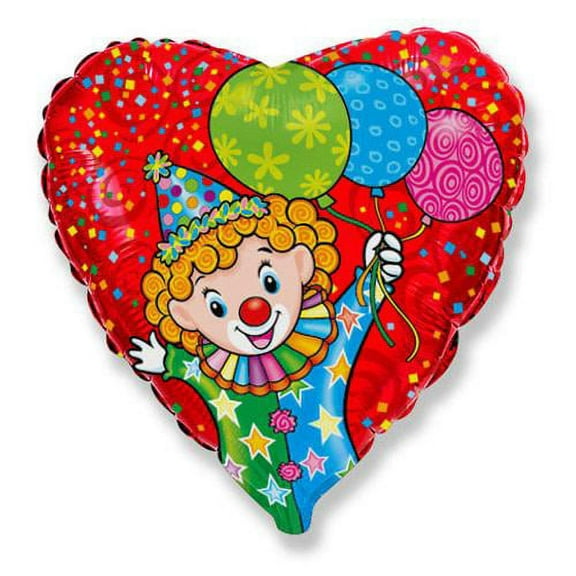 LOONBALLOON Circus Balloons, 18″ HAPPY CLOWN