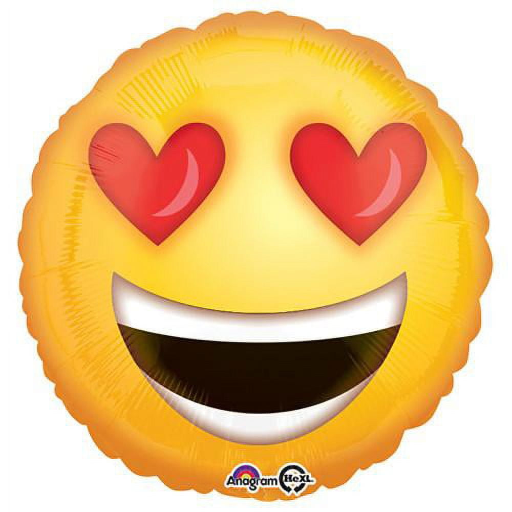 LOONBALLOON Emoji Balloons, 18″ LOVE EMOTICONS