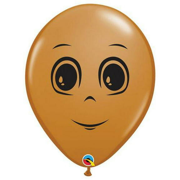 LOONBALLOON Face - Eyes Balloons, 16 MASCULINE FACE - MOCHA BROWN