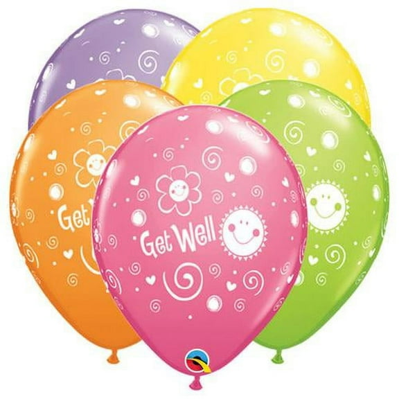 LOONBALLOON Flowers Balloons, 11 GET WELL SUN & FLOWERS