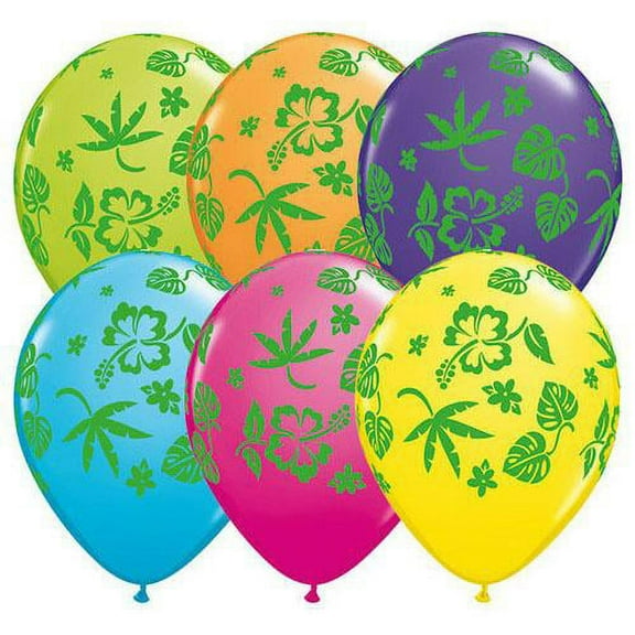 LOONBALLOON Flowers Balloons, 11″ TROPICAL FLORA