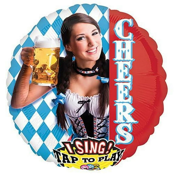 LOONBALLOON Food Balloons, 28″ CHEERS AND A POLKA SING-A-TUNE