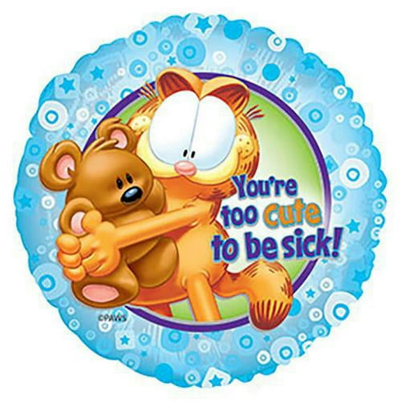 LOONBALLOON Get Well Balloons, 17 GARFIELD TOO CUTE TO BE SICK