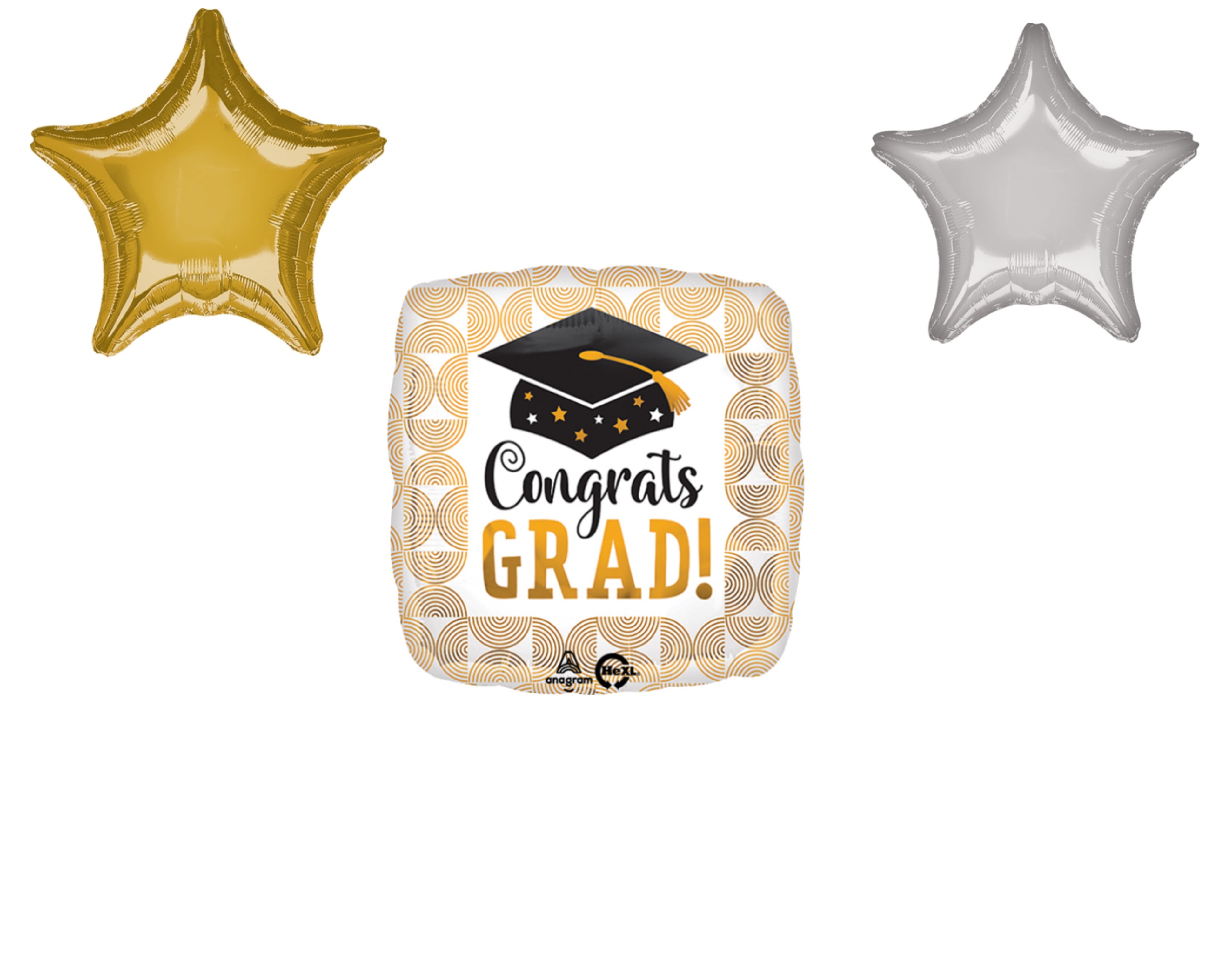LOONBALLOON Graduation Grad Theme Balloon Set, Standard Congrats Grad ...