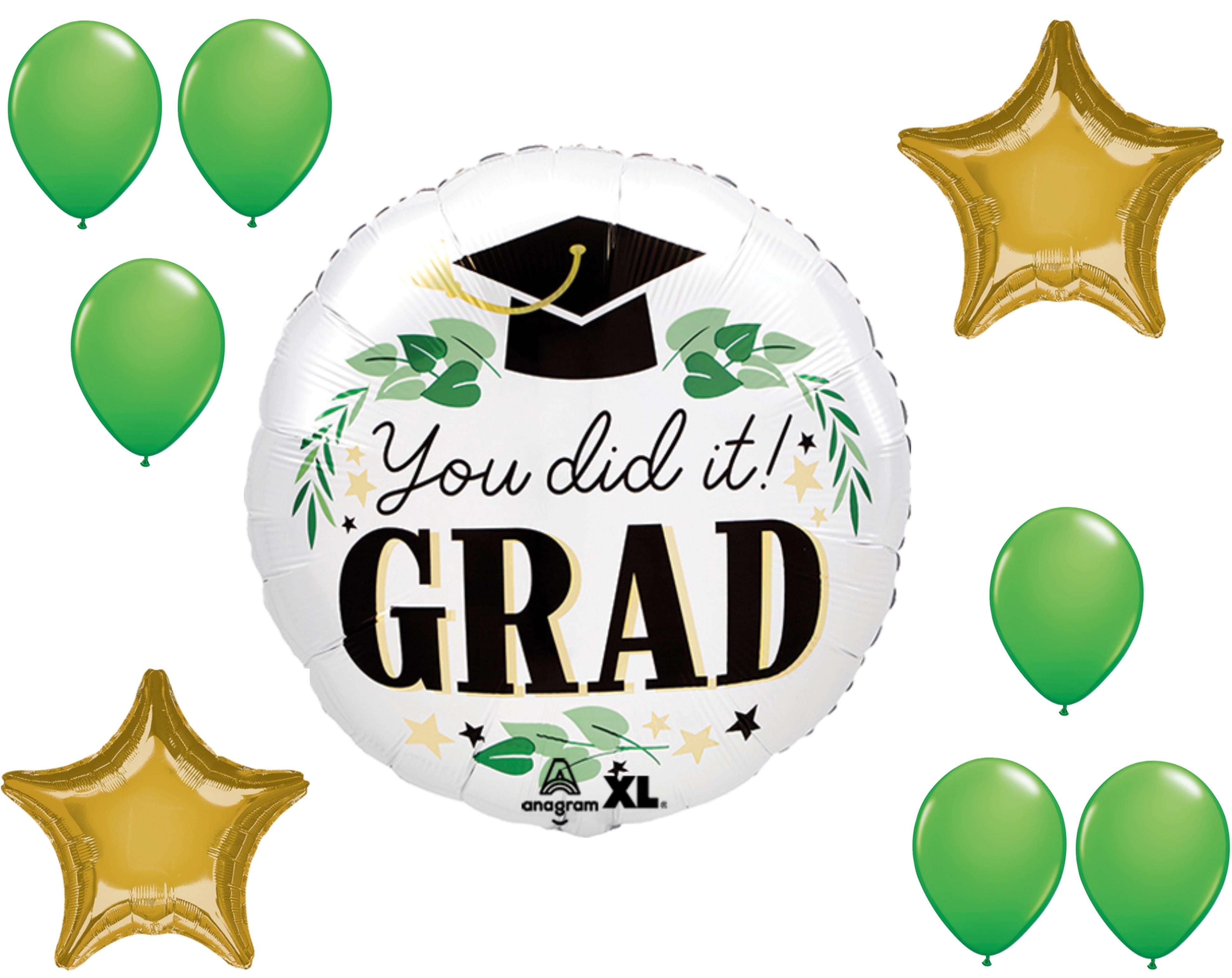 LOONBALLOON Graduation Grad Theme Balloon Set, Standard You Did It ...