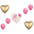 thumbnail image 1 of LOONBALLOON Mother's Day Theme Balloon Set, Standard Size Heart Shape Mother's Day Pink Watercolor Balloon and 4x Latex Balloons, 1 of 3