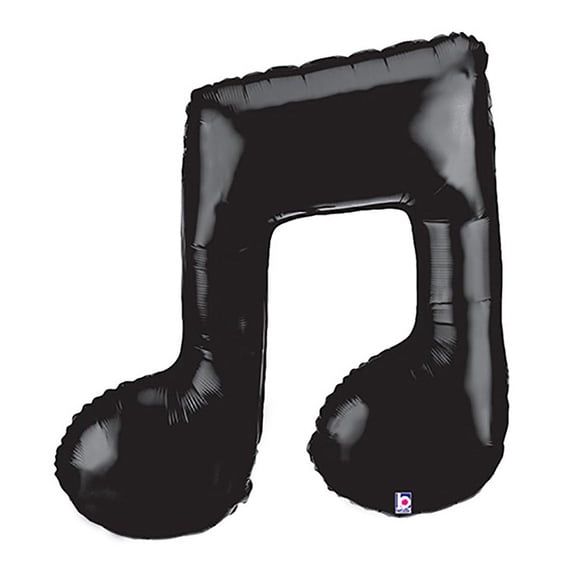 LOONBALLOON Music Balloons, 40 MUSIC NOTE DOUBLE - BLACK