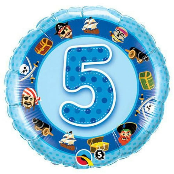 LOONBALLOON Pirates Balloons, 18″ AGE 5 BLUE PIRATES