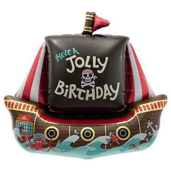 LOONBALLOON Pirates Balloons, 36 JOLLY PIRATE SHIP