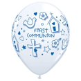 thumbnail image 1 of LOONBALLOON Religious Balloons, 11″ FIRST COMMUNION SYMBOLS - BOY, 1 of 1