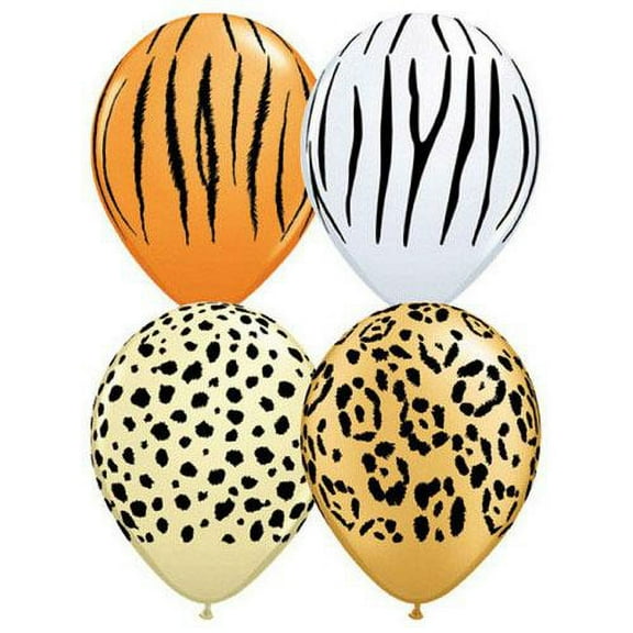 LOONBALLOON Safari-Jungle Balloons, 11″ SAFARI ASSORTMENT - SPECIAL ASSORTMENT