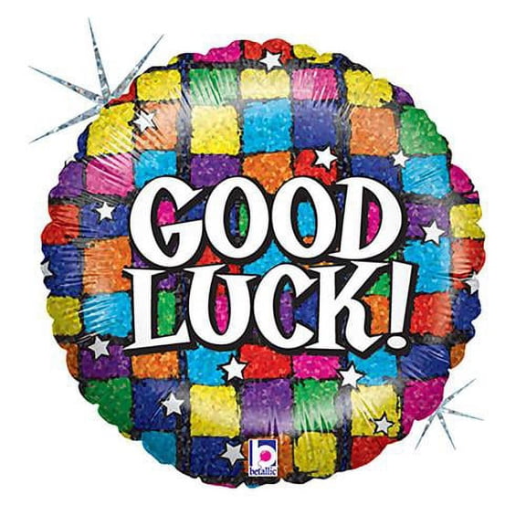LOONBALLOON Sentiments Balloons, 18 GOOD LUCK SQUARES
