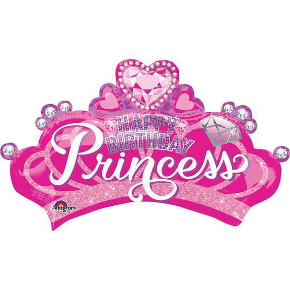 LOONBALLOON Sentiments Balloons, 25 PRETTY PRINCESS CROWN