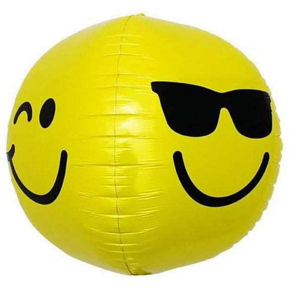 LOONBALLOON Smile Balloons, 17 SPHERE - SMILEY FACE