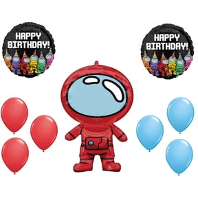 LOONBALLOON Space, Alien, Rocket Theme Balloon Set, 30 inch SPIES IN SPACE SUPERSHAPE , 2x Standard 18inch SPIES IN SPACE and 6x latex balllons