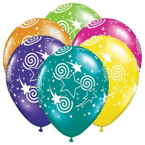 LOONBALLOON Stars Balloons, 11″ SWIRLING STARS-A-ROUND