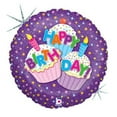 thumbnail image 1 of LOONBALLOON Sweets-Candy Balloons, 18″ HAPPY BIRTHDAY CUPCAKE, 1 of 1