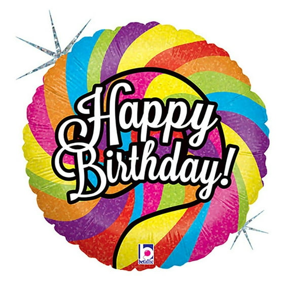 LOONBALLOON Sweets-candy Balloons, 18″ LOLLIPOP BIRTHDAY