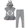 thumbnail image 1 of LOONEY TUNES Bugs Bunny Little Girls Cosplay T-Shirt Dress and Leggings Outfit Set Toddler to Big Kid, 1 of 5