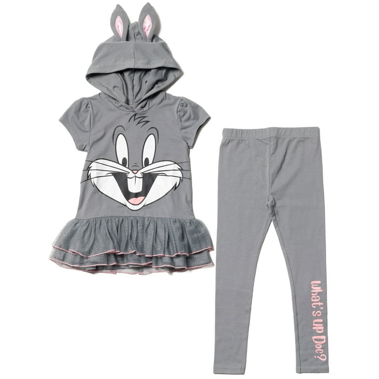 Bugs Bunny Girls Hooded Costume Grey Bugs Bunny Girls Hooded Costume Grey