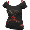 thumbnail image 1 of Spiral Direct Gothic TWEETY - BORN TO BE WILD - 2in1 Red Ripped Top Black |Looney Tunes|Tweety Pie|Wings, 1 of 2
