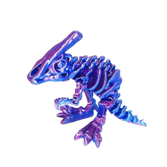 LOONLAI 3D Printed Parasaurolophus Skeleton, With Joints For Adults, 3D Printed Parasaurolophus Toy Decoration, Stress Relief, Movable Parasaurolophus Skeleton