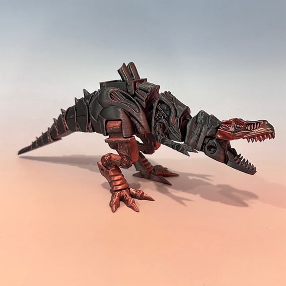 LOONLAI 3D Printed Steam Tech Dinosaur, Animal Toys, Home, Room, Car Decoration, Desktop Ornaments, And Free Movement Of Joints,Steam Tech Dinosaur