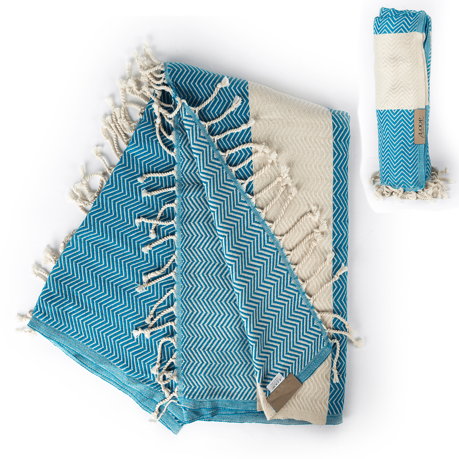 LOOP LINEN Cotton Beach Towel, Handmade Super Gift. Multipurpose Towels ...