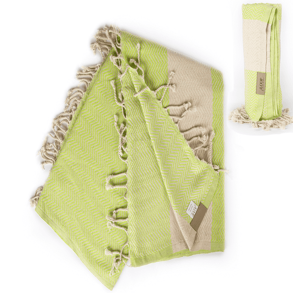 LOOP LINEN Cotton Beach Towel – Handmade Turkish Towel, Large & Multipurpose for Beach, Pool, Yoga, Bath, or Picnic – Fast-Drying & Lightweight Gift