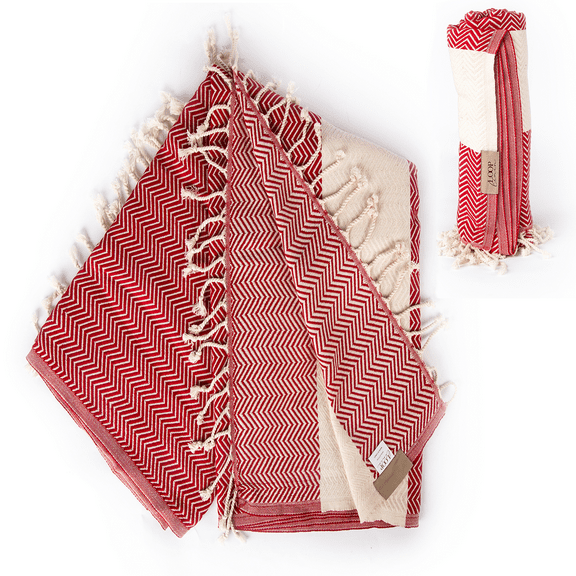 LOOP LINEN Cotton Beach Towel, Handmade Super Gift. Multipurpose Towels for Beach, Pool, Yoga, Bath or Picnic. Large Towel