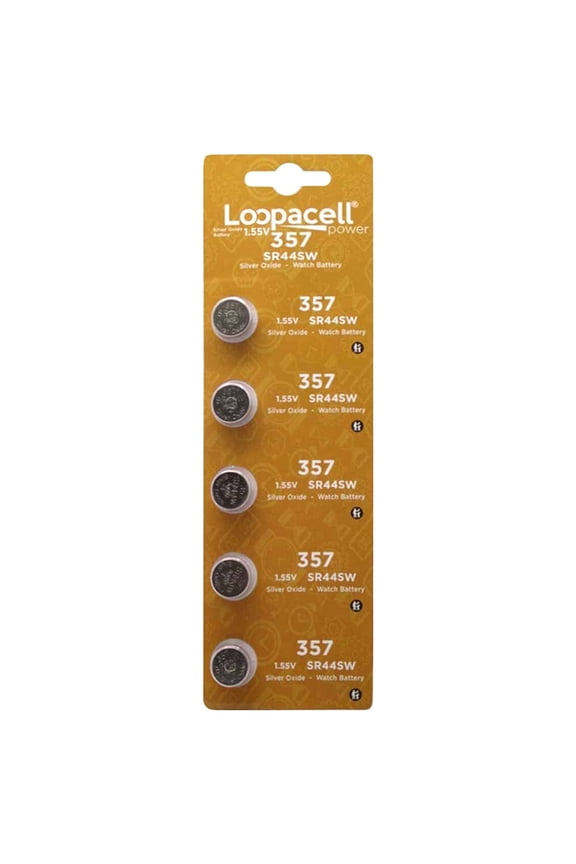 357/303 Silver Oxide Batteries, 5 Pack