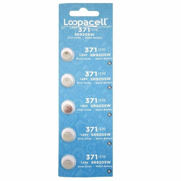 LOOPACELL 371/370 Silver Oxide Watch Battery (5 per Pack)