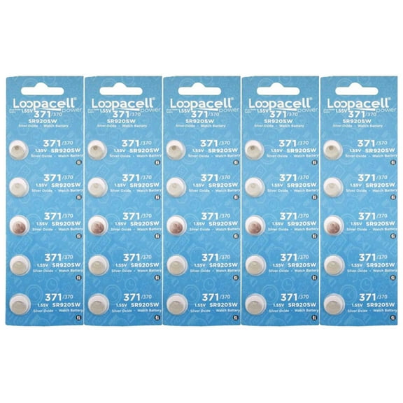 LOOPACELL 371 or 370 Button Cell Silver Oxide SR920SW 25 Watch Batteries