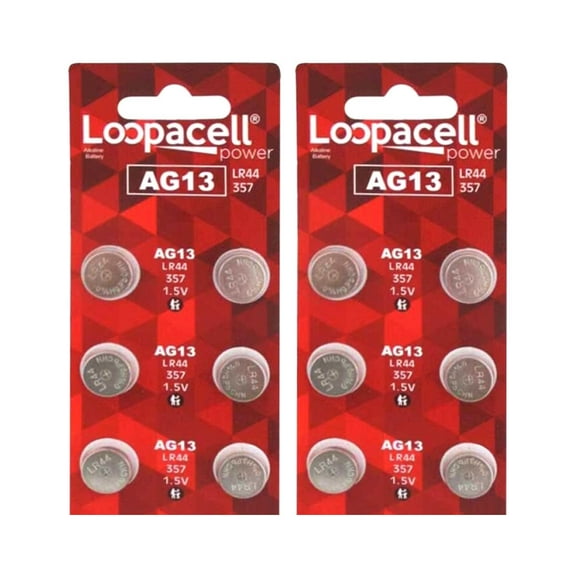 LOOPACELL AG13/LR44 Alkaline Button Cell Battery - 12 Pack