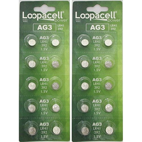 LOOPACELL / AG3 / LR41 / 392 / 192 / 384 / 1.5V Alkaline Watch Battery x 20
