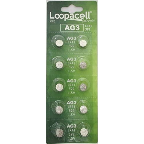 LOOPACELL Alkaline AG3 LR41 392 SR41SW Watch Battery x 500