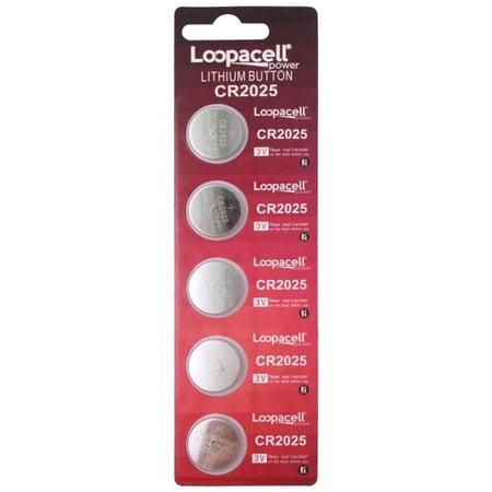 LOOPACELL CR2025 3V Lithium Batteries (Pack of 5)