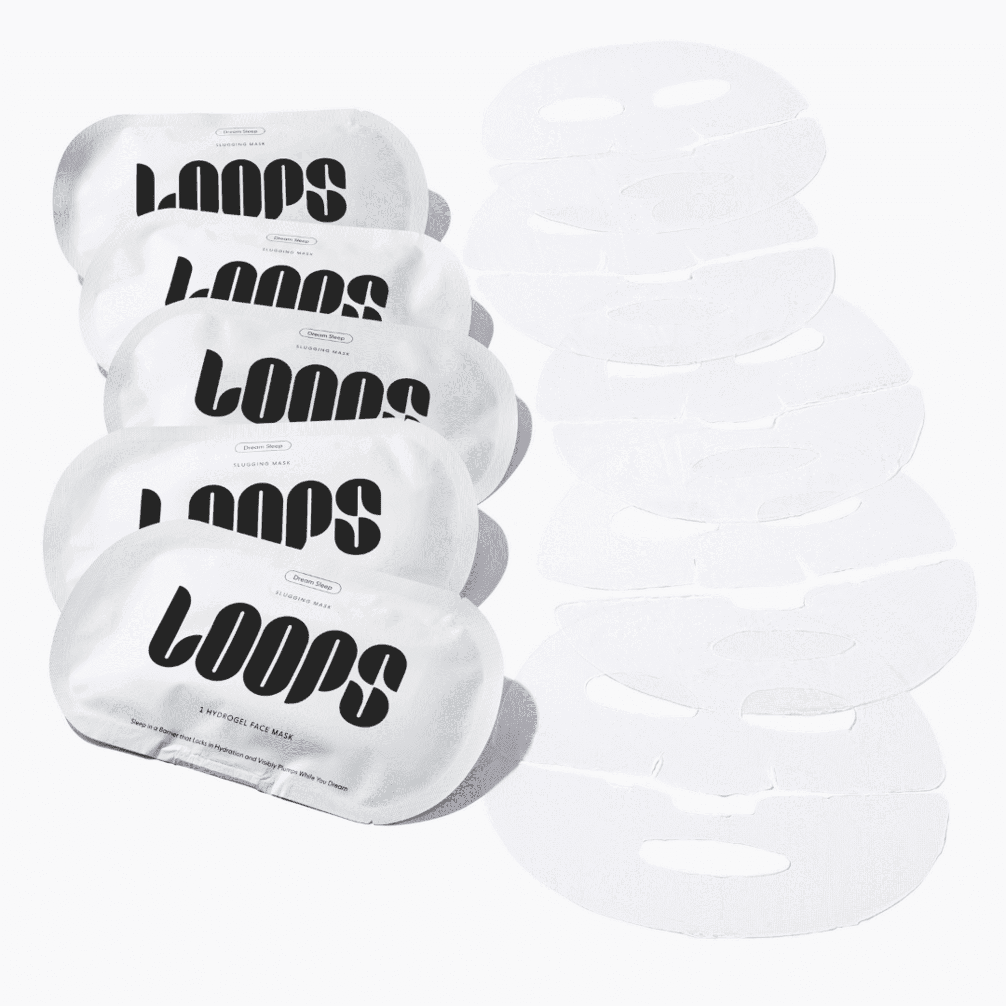 LOOPS Dream Sleep Slugging Hydrogel Face Mask, Set of 5