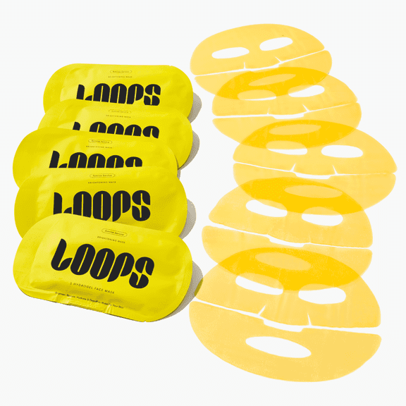 Loops Sunrise Service Brightening Hydrogel Face Mask, Set of 5