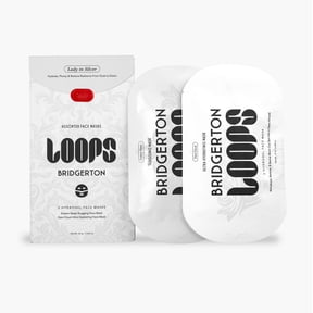 LOOPS x Bridgerton Lady In Silver Hydrogel Mask Set | Hydrating + Overnight Slugging Face Mask Duo