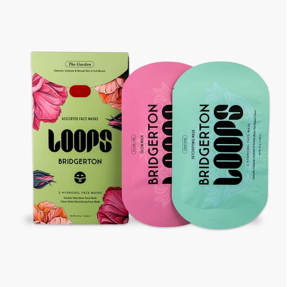 LOOPS x Bridgerton The Garden Hydrogel Mask Set | Detox + Glow Face Mask Duo | Limited Edition