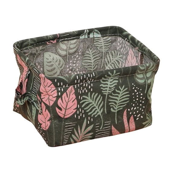 TUOBARR Cotton And Linen Fabric Storage Box Storage Basket Portable Storage Basket Desktop Sundries Cosmetic Storage Box